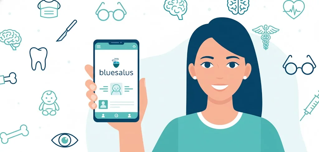 Paciente utilizando los servicios digitales de BlueSalus